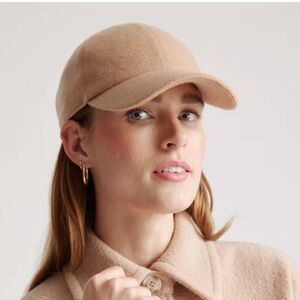 Quince Tan Wool Baseball Cap
